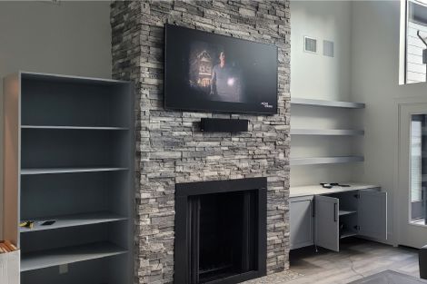 Tv mounting fireplace